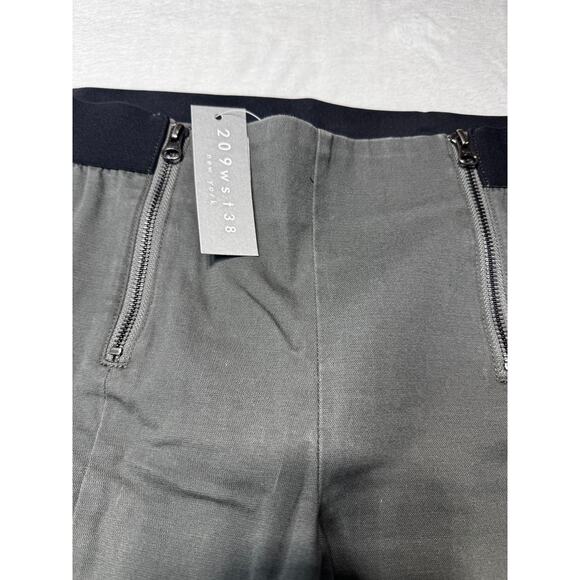 Copied - 209WST38 Elastic Band Stretch Pants W/Front Zippers Olive Green Size Sm - Picture 7 of 7
